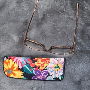 Vera Bradley clear glasses with case